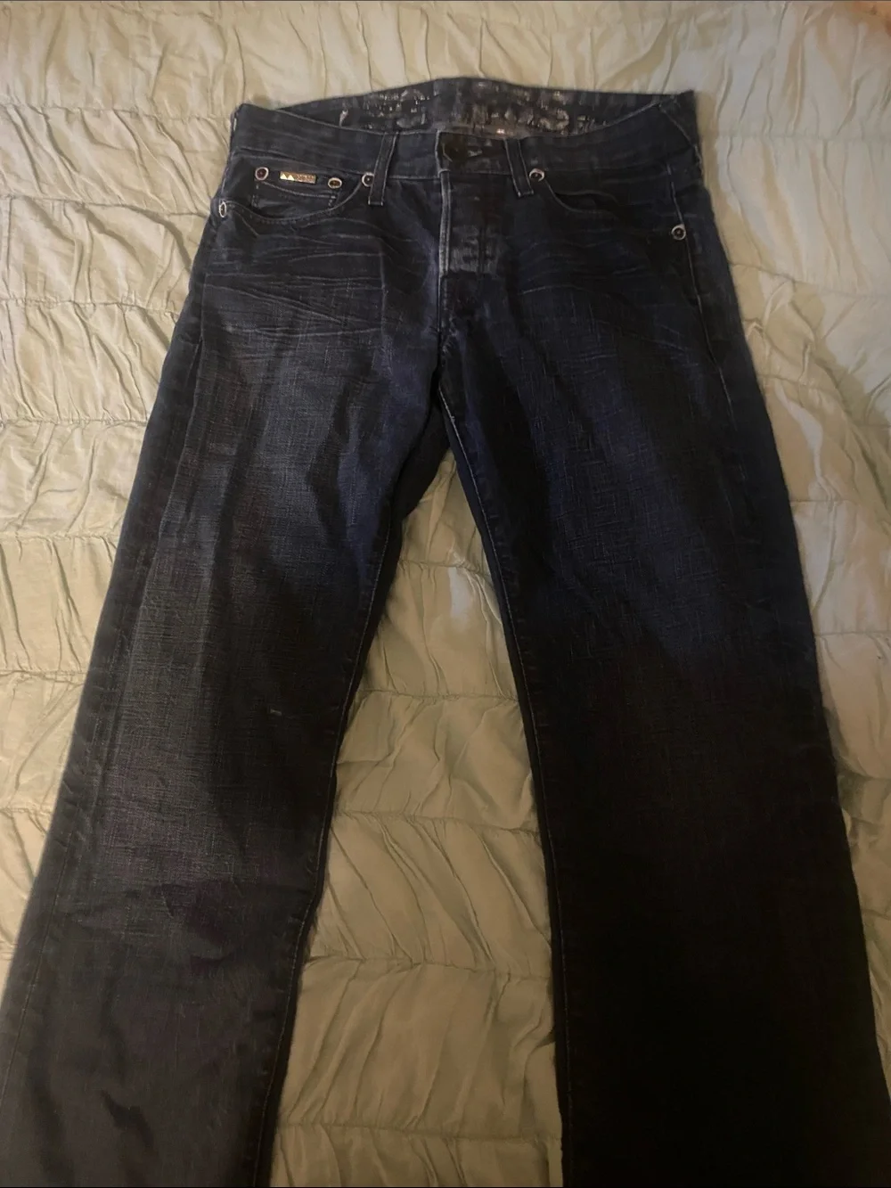 GUESS Men's Navy Slim Straight Jeans
